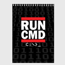 Скетчбук с принтом RUN CMD , 100% бумага
 | 48 листов, плотность листов — 100 г/м2, плотность картонной обложки — 250 г/м2. Листы скреплены сверху удобной пружинной спиралью | admin | administrator | calm | cmd | code | coder | coding | dmc | engineer | job | keep | programmer | run | администратор | айти | инженер | код | кодинг | программа | программист | профессия | сисадмин