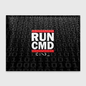 Обложка для студенческого билета с принтом RUN CMD , натуральная кожа | Размер: 11*8 см; Печать на всей внешней стороне | Тематика изображения на принте: admin | administrator | calm | cmd | code | coder | coding | dmc | engineer | job | keep | programmer | run | администратор | айти | инженер | код | кодинг | программа | программист | профессия | сисадмин