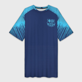Платье-футболка 3D с принтом Barcelona Training 2019 ,  |  | barcelona | champions | laliga | league | lionel | messi | spain | барселона | испания | лига | лионель | месси | чемпионов