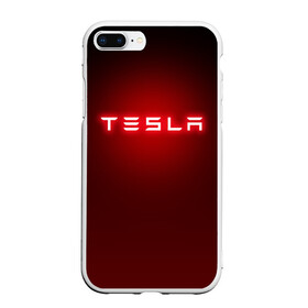 Чехол для iPhone 7Plus/8 Plus матовый с принтом TESLA , Силикон | Область печати: задняя сторона чехла, без боковых панелей | brand | car | elon mask | tesla | авто | бренд | илон | илон маск | маск | машина | тесла | электрокар
