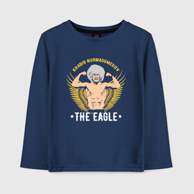 Детский лонгслив хлопок с принтом Khabib the eagle , 100% хлопок | круглый вырез горловины, полуприлегающий силуэт, длина до линии бедер | conor mcgregor | khabib nurmagomedov | ufc | ufc229 | конор макгрегор | хабиб | хабиб нурмагомедов