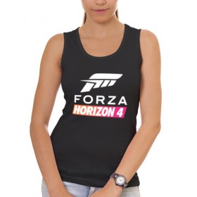Женская майка хлопок с принтом Forza Horizon 4 , 95% хлопок, 5% эластан |  | auto | car | forza | game | horizon | mclaren | motorsport | race | авто | гонки | игра | машина