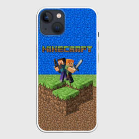 Чехол для iPhone 13 с принтом MINECRAFT ,  |  | game | logo | minecraft | pattern | арт | игры | логотип | пиксели