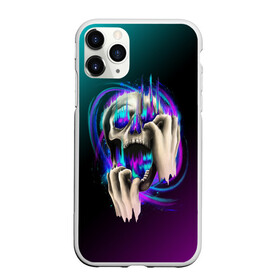 Чехол для iPhone 11 Pro Max матовый с принтом Scream Skull , Силикон |  | bone | bones | chain | chains | dark | grey | horror | scary | scream | skull | skulls | teeth | tooth | жуть | зуб | зубы | кости | кость | крик | серый | страшно | хоррор | цепи | цепочка | цепь | череп | черепа