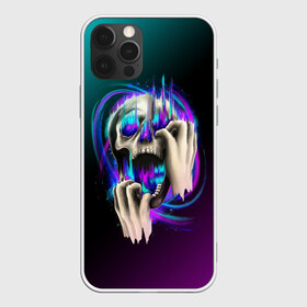Чехол для iPhone 12 Pro Max с принтом Scream Skull , Силикон |  | bone | bones | chain | chains | dark | grey | horror | scary | scream | skull | skulls | teeth | tooth | жуть | зуб | зубы | кости | кость | крик | серый | страшно | хоррор | цепи | цепочка | цепь | череп | черепа