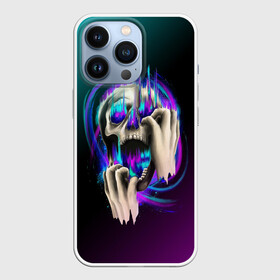 Чехол для iPhone 13 Pro с принтом Scream Skull ,  |  | bone | bones | chain | chains | dark | grey | horror | scary | scream | skull | skulls | teeth | tooth | жуть | зуб | зубы | кости | кость | крик | серый | страшно | хоррор | цепи | цепочка | цепь | череп | черепа