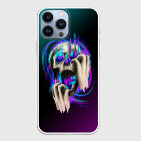 Чехол для iPhone 13 Pro Max с принтом Scream Skull ,  |  | Тематика изображения на принте: bone | bones | chain | chains | dark | grey | horror | scary | scream | skull | skulls | teeth | tooth | жуть | зуб | зубы | кости | кость | крик | серый | страшно | хоррор | цепи | цепочка | цепь | череп | черепа