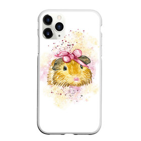 Чехол для iPhone 11 Pro матовый с принтом Морская свинка акварелью , Силикон |  | акварель | грызун | милота | морская | свинка | хомяк