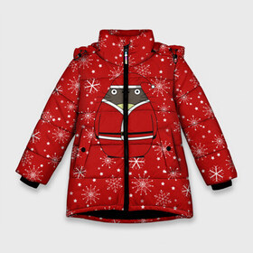 Зимняя куртка для девочек 3D с принтом Totoro Новогодний , ткань верха — 100% полиэстер; подклад — 100% полиэстер, утеплитель — 100% полиэстер. | длина ниже бедра, удлиненная спинка, воротник стойка и отстегивающийся капюшон. Есть боковые карманы с листочкой на кнопках, утяжки по низу изделия и внутренний карман на молнии. 

Предусмотрены светоотражающий принт на спинке, радужный светоотражающий элемент на пуллере молнии и на резинке для утяжки. | 2019 | аниме | зима | красный | новый год | рождество | снежинки | тоторо