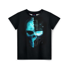 Детская футболка 3D с принтом Tom Clancy’s Ghost Recon , 100% гипоаллергенный полиэфир | прямой крой, круглый вырез горловины, длина до линии бедер, чуть спущенное плечо, ткань немного тянется | wildlands | маска | призраки | череп | шлем | шутер
