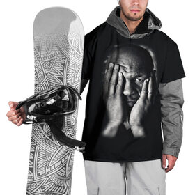Накидка на куртку 3D с принтом Майк Тайсон , 100% полиэстер |  | бокс | боксер | знаменитости | спорт | стиль | тайсон | тренд