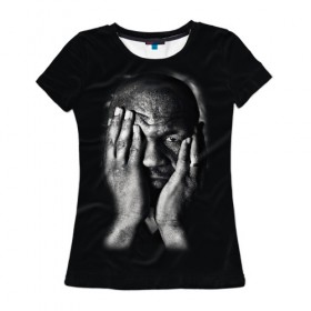 Женская футболка 3D с принтом Майк Тайсон , 100% полиэфир ( синтетическое хлопкоподобное полотно) | прямой крой, круглый вырез горловины, длина до линии бедер | бокс | боксер | знаменитости | спорт | стиль | тайсон | тренд