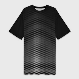 Платье-футболка 3D с принтом Стальная ткань ,  |  | металл | сетка | сталь