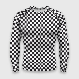 Мужской рашгард 3D с принтом Checkerboard ,  |  | белая | бойчик | вдудь | дудь | иванов | клетка. ячейка | кубики | орнамент | френдзона | чача | чёрная | шахматная. доска | шашечки