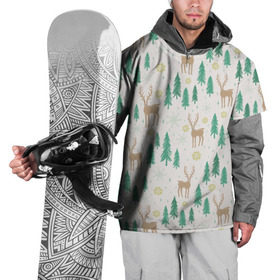 Накидка на куртку 3D с принтом Олени pattern новогодний , 100% полиэстер |  | Тематика изображения на принте: new year | snow | ёлка | зима | каникулы | новогодний паттерн | новый год | праздник | рождество | снег | снежинки
