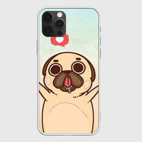 Чехол для iPhone 12 Pro Max с принтом Puglie Pug Like , Силикон |  | Тематика изображения на принте: anime | dog | аниме | лайк | мопс | мопсик