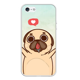 Чехол для iPhone 5/5S матовый с принтом Puglie Pug Like , Силикон | Область печати: задняя сторона чехла, без боковых панелей | anime | dog | аниме | лайк | мопс | мопсик