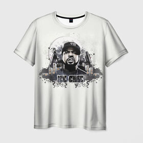 Мужская футболка 3D с принтом ICE CUBE , 100% полиэфир | прямой крой, круглый вырез горловины, длина до линии бедер | rap | айс | гангста рэп | джексон | джи фанк | куб | кьюб | лёд | о’ши | реп | хип хоп