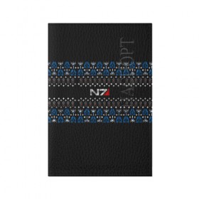 Обложка для паспорта матовая кожа с принтом N7 Вязаный , натуральная матовая кожа | размер 19,3 х 13,7 см; прозрачные пластиковые крепления | вязка | зима | новый год | свитер | теплый