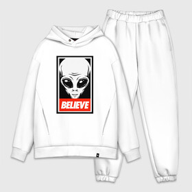 Мужской костюм хлопок OVERSIZE с принтом I want To Believe UFO ,  |  | alien | believe | invader | obey | ufo | x files | вера | заговор | захватчик | инопланетянин | нло | секретные материалы | чужой