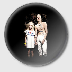 Значок с принтом Die Antwoord ,  металл | круглая форма, металлическая застежка в виде булавки | die antwoord | ninja | yo landi | йо ланди фиссер | музыка | рэп рейв