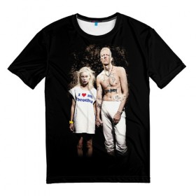 Мужская футболка 3D с принтом Die Antwoord , 100% полиэфир | прямой крой, круглый вырез горловины, длина до линии бедер | die antwoord | ninja | yo landi | йо ланди фиссер | музыка | рэп рейв