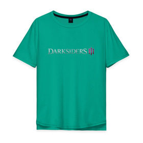 Мужская футболка хлопок Oversize с принтом Darksiders 3 , 100% хлопок | свободный крой, круглый ворот, “спинка” длиннее передней части | Тематика изображения на принте: 3 | darkside | darksider | darksiders | апокалипсиса | всадники | даркайдерс | дарксайд | дарксайдер | лого | логотип | ярость