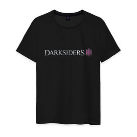 Мужская футболка хлопок с принтом Darksiders 3 , 100% хлопок | прямой крой, круглый вырез горловины, длина до линии бедер, слегка спущенное плечо. | 3 | darkside | darksider | darksiders | апокалипсиса | всадники | даркайдерс | дарксайд | дарксайдер | лого | логотип | ярость