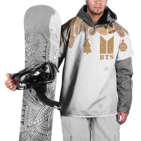 Накидка на куртку 3D с принтом BTS Новогодний , 100% полиэстер |  | Тематика изображения на принте: 