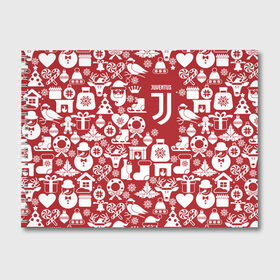 Альбом для рисования с принтом Juventus Новогодний , 100% бумага
 | матовая бумага, плотность 200 мг. | club | football | juventus | белый | италия | клуб | форма | черный | ювентус