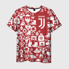 Мужская футболка 3D с принтом Juventus Новогодний , 100% полиэфир | прямой крой, круглый вырез горловины, длина до линии бедер | club | football | juventus | белый | италия | клуб | форма | черный | ювентус