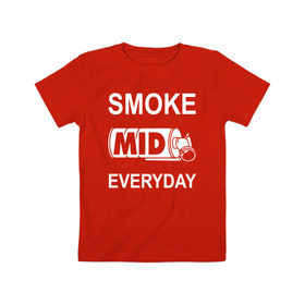 Детская футболка хлопок с принтом Smoke mid everyday , 100% хлопок | круглый вырез горловины, полуприлегающий силуэт, длина до линии бедер | anarchist | balkan | blake | counter | cs:go | fbi | gign | gsg 9 | idf | pirate | sas | seal | strike | swat | анархисты | балканы | граната | день | дым | каждый | контра | контрудар | пираты