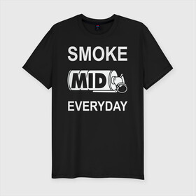 Мужская футболка хлопок Slim с принтом Smoke mid everyday , 92% хлопок, 8% лайкра | приталенный силуэт, круглый вырез ворота, длина до линии бедра, короткий рукав | anarchist | balkan | blake | counter | cs:go | fbi | gign | gsg 9 | idf | pirate | sas | seal | strike | swat | анархисты | балканы | граната | день | дым | каждый | контра | контрудар | пираты