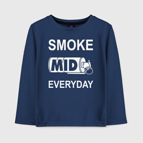 Детский лонгслив хлопок с принтом Smoke mid everyday , 100% хлопок | круглый вырез горловины, полуприлегающий силуэт, длина до линии бедер | anarchist | balkan | blake | counter | cs:go | fbi | gign | gsg 9 | idf | pirate | sas | seal | strike | swat | анархисты | балканы | граната | день | дым | каждый | контра | контрудар | пираты