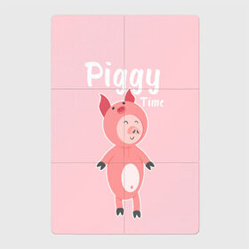 Магнитный плакат 2Х3 с принтом Piggy Time , Полимерный материал с магнитным слоем | 6 деталей размером 9*9 см | Тематика изображения на принте: 2019 | merry christmas | new year | год свиньи | зима | новый год | поросенок | праздник | рождество | свинка | свинья