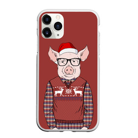 Чехол для iPhone 11 Pro матовый с принтом New Year Pig , Силикон |  | 2019 | merry christmas | new year | год свиньи | зима | новый год | поросенок | праздник | рождество | свинка | свинья
