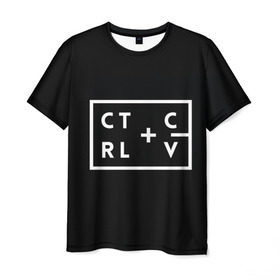 Мужская футболка 3D с принтом Ctrl-c,Ctrl-v Программирование , 100% полиэфир | прямой крой, круглый вырез горловины, длина до линии бедер | Тематика изображения на принте: c | c++ и objective c | cntr v | cntrl | code | habr | java | javascript | php | programming | python | ruby | stackoverflow | this | дизайнеры | как | кодим | можем