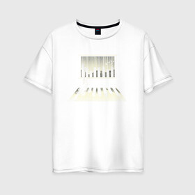 Женская футболка хлопок Oversize с принтом Город музыки , 100% хлопок | свободный крой, круглый ворот, спущенный рукав, длина до линии бедер
 | urban | гитара | город | город музыки | звуки | клавиши | минимализм | музыка | пианино | птицы | рояль