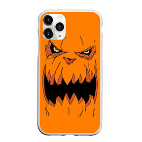 Чехол для iPhone 11 Pro матовый с принтом Halloween , Силикон |  | Тематика изображения на принте: halloween | orange | pumpkin | scary | оранжевая | страшная | тыква | ужас | хэллоуин