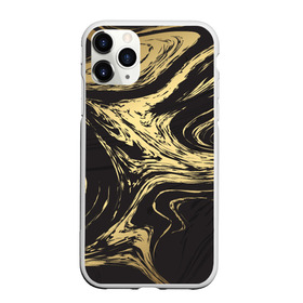 Чехол для iPhone 11 Pro матовый с принтом Золотые реки , Силикон |  | абстракция | золото | иллюзия | линии | река