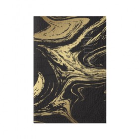 Обложка для паспорта матовая кожа с принтом Золотые реки , натуральная матовая кожа | размер 19,3 х 13,7 см; прозрачные пластиковые крепления | Тематика изображения на принте: абстракция | золото | иллюзия | линии | река