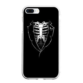 Чехол для iPhone 7Plus/8 Plus матовый с принтом Скелет , Силикон | Область печати: задняя сторона чехла, без боковых панелей | deadman | death | halloween | ribs | skeleton | мертвец | ребра | скелет | хеллоуин | хэллоуин