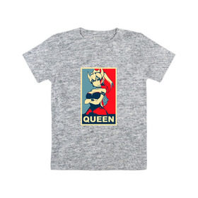 Детская футболка хлопок с принтом Bowsette. Queen , 100% хлопок | круглый вырез горловины, полуприлегающий силуэт, длина до линии бедер | 
