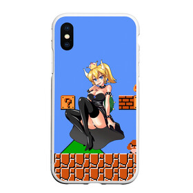 Чехол для iPhone XS Max матовый с принтом Bowsette , Силикон | Область печати: задняя сторона чехла, без боковых панелей | bowser | bowsette | bros | luigi | mario | nintendo | super | боузер | боузетта | купа | луиджи | марио | супер