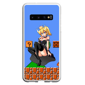 Чехол для Samsung Galaxy S10 с принтом Bowsette , Силикон | Область печати: задняя сторона чехла, без боковых панелей | bowser | bowsette | bros | luigi | mario | nintendo | super | боузер | боузетта | купа | луиджи | марио | супер