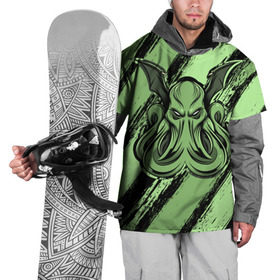 Накидка на куртку 3D с принтом Ктулху , 100% полиэстер |  | cthulhu | божество | кракен | лавкрафт | миф | монстр | океан | чудовище
