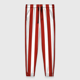 Женские брюки 3D с принтом Костюм пирата в красную полоску - штаны , полиэстер 100% | прямой крой, два кармана без застежек по бокам, с мягкой трикотажной резинкой на поясе и по низу штанин. В поясе для дополнительного комфорта — широкие завязки | 