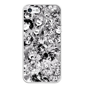 Чехол для iPhone 5/5S матовый с принтом Manga ahegao , Силикон | Область печати: задняя сторона чехла, без боковых панелей | ahegao | manga | ахегао | комиксы | лицо | манга | паттрен | чернобелый | эмоции