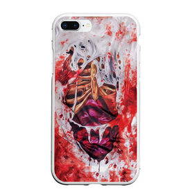 Чехол для iPhone 7Plus/8 Plus матовый с принтом Кровь , Силикон | Область печати: задняя сторона чехла, без боковых панелей | кишки | кровь | мертвец | мертвый | ребра | тело