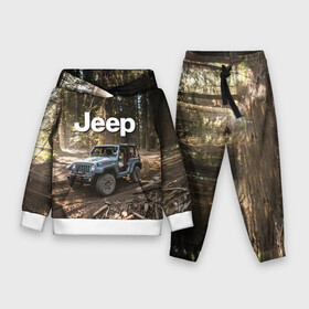 Детский костюм 3D (с толстовкой) с принтом Jeep ,  |  | 4х4 | forest | jeep | nature | off road | russia | siberia | ural | usa | бездорожье | внедорожник | дальний восток | лес | природа | ралли | россия | сибирь | сша | тайга | урал